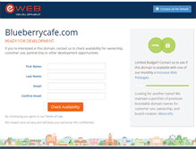 Tablet Screenshot of blueberrycafe.com